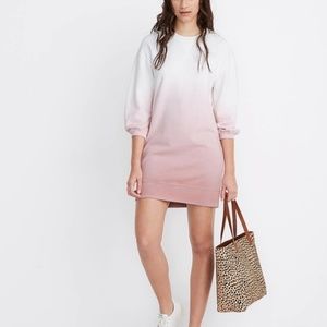 Madewell Dip Dye Ombre Tie Dye Sweatshirt Dress